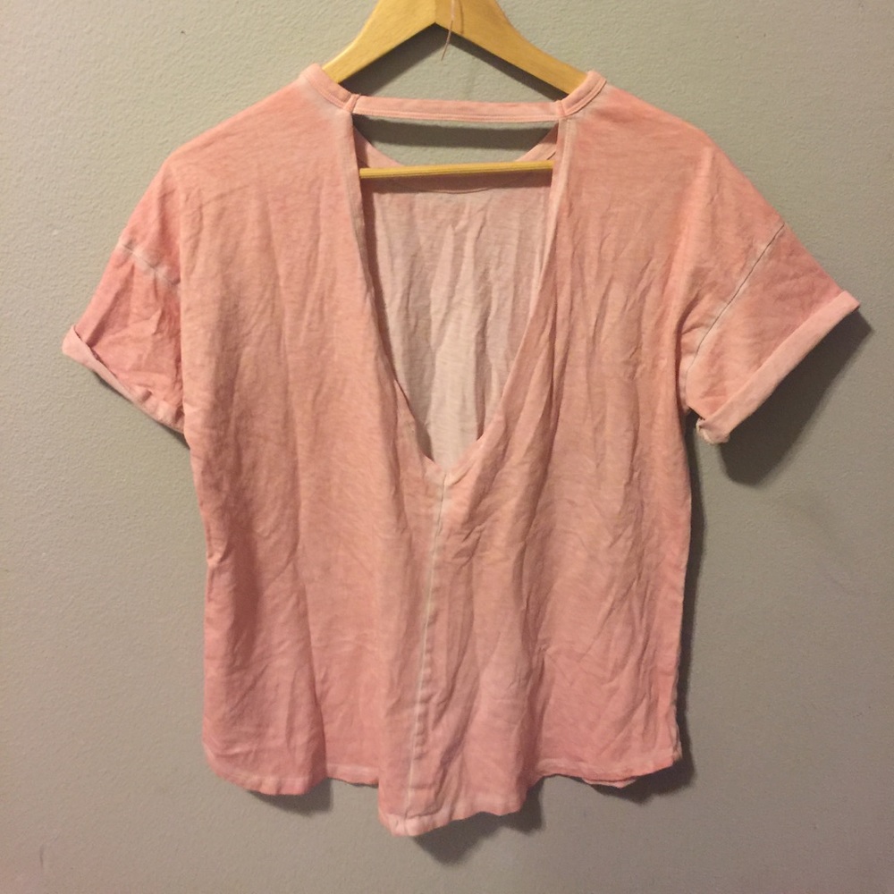 Pink T with open back